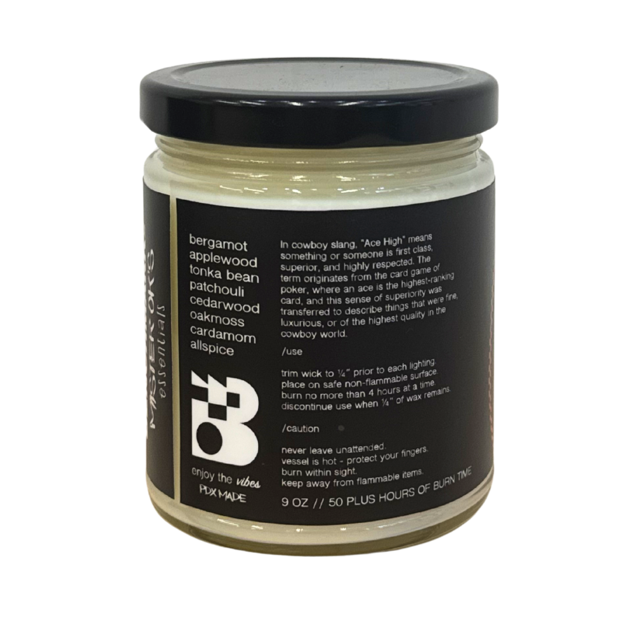BENCHMARK X MISTER OK'S ESSENTIALS / Black Cowboy Soy Wax Candle